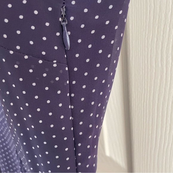 H&M 50s Style Collared Polkadot Dress With Cap Sleeves - Picture 3 of 11